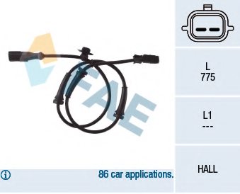 FAE 78057 Sensor, wheel speed